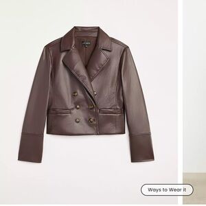 New with tags! Loft Versa Faux Leather cropped blazer